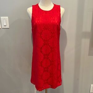 Lace red dress